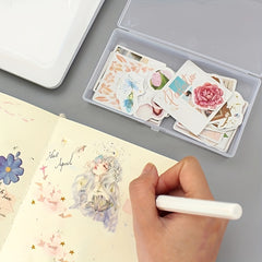 2pcs Transparent Storage Box for Stickers
