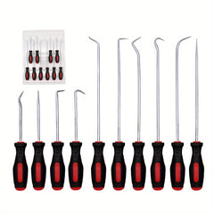 10pcs Pick & Hook Set O Ring & Seal Remover Soft Grip Assorted Shapes
