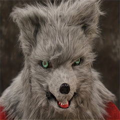 Men's Halloween Mask Movable Mouth Full Head Plush Animal Mask