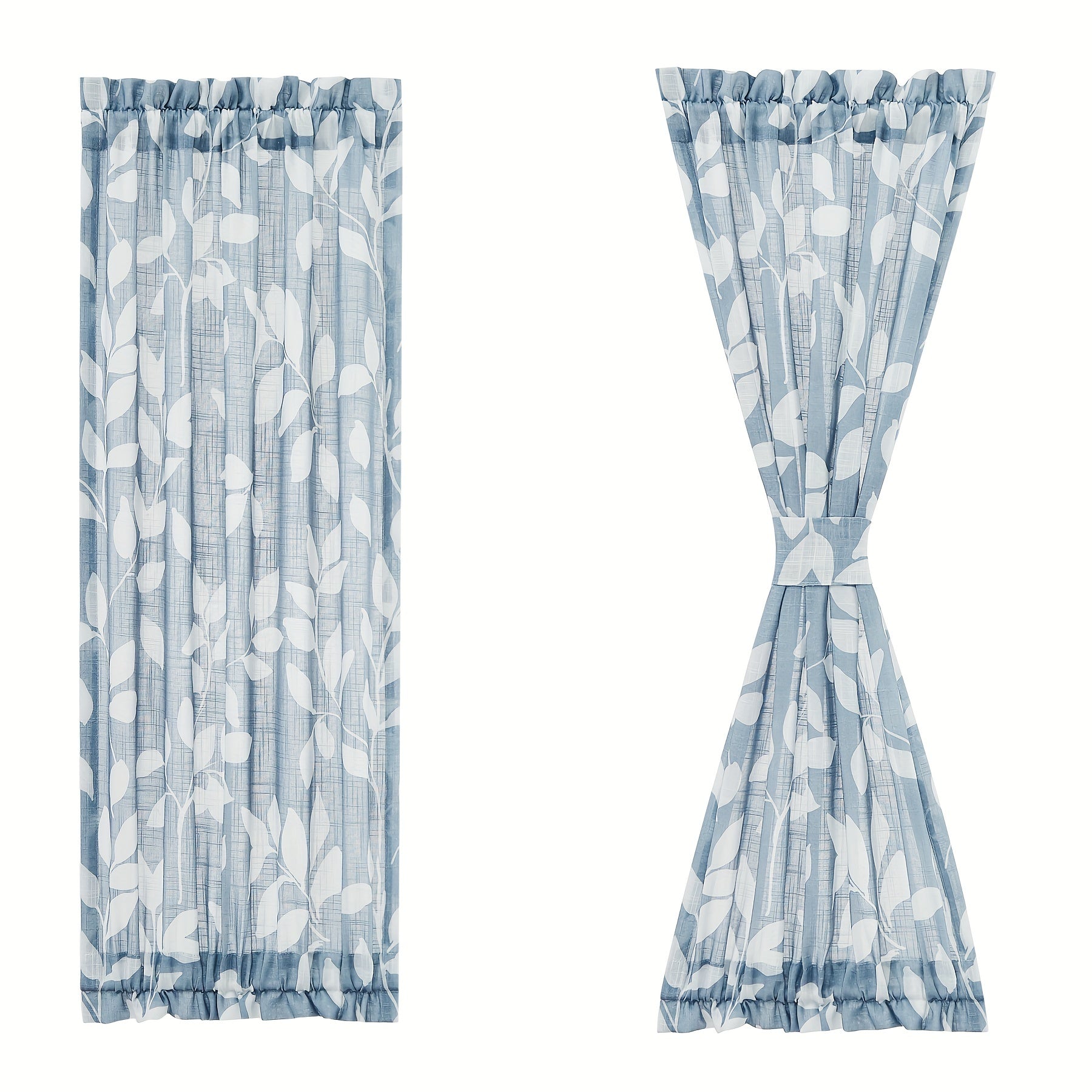 Leaves Printed American Style Partition Curtain