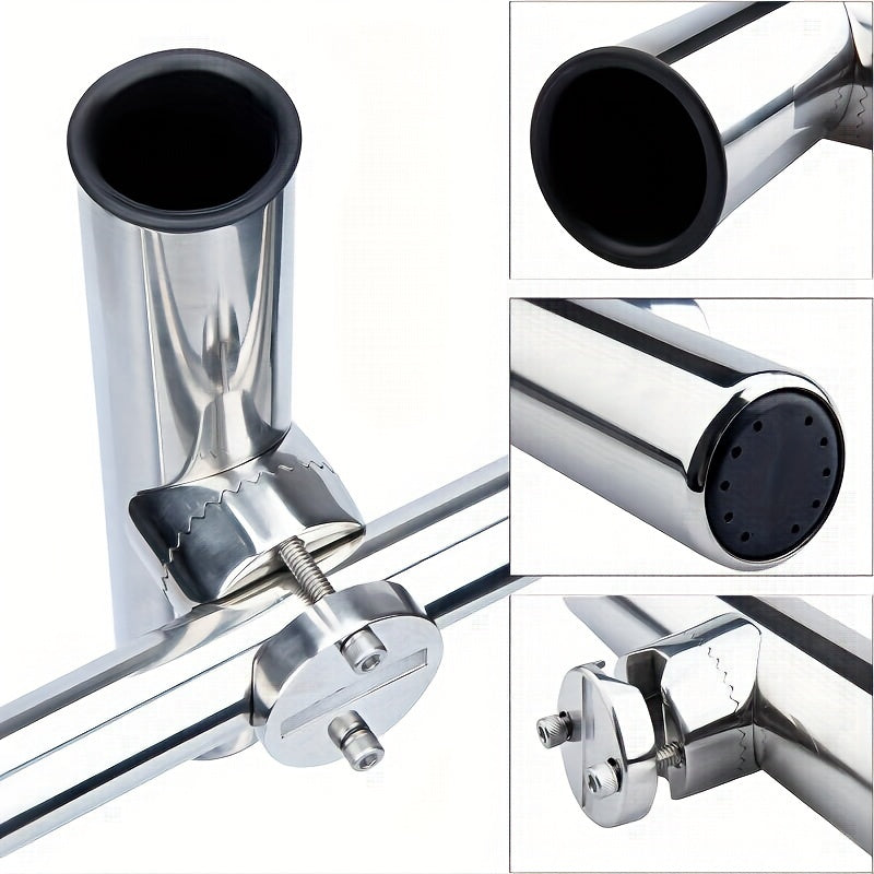 2pcs Stainless Steel Fishing Rod Holders For Boat Rail Mount