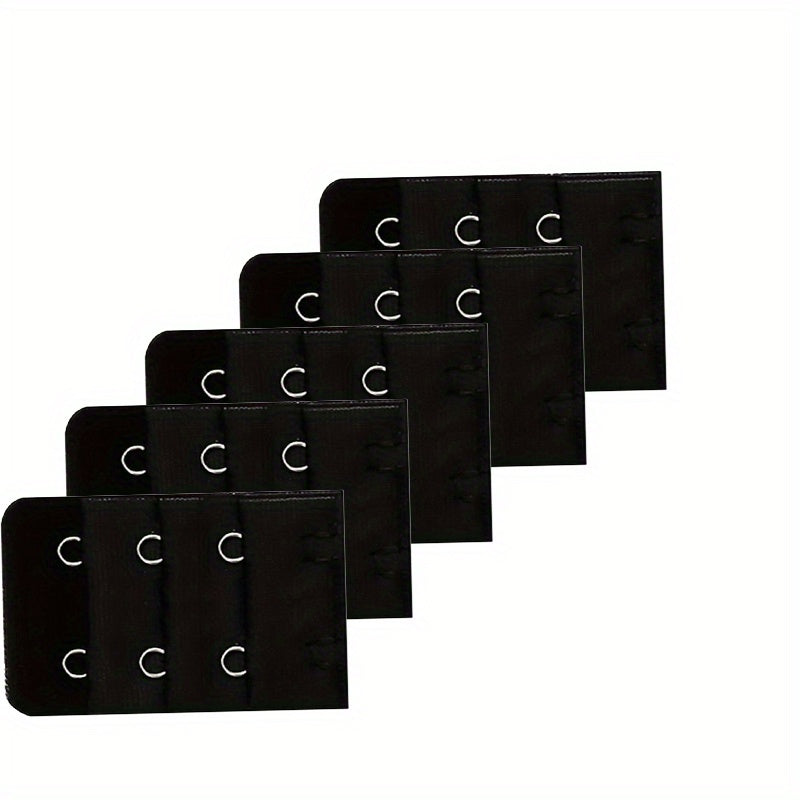 5pcs 2 Hooks Bra Extenders Adjustable Elastic Bra Band Women's Lingerie