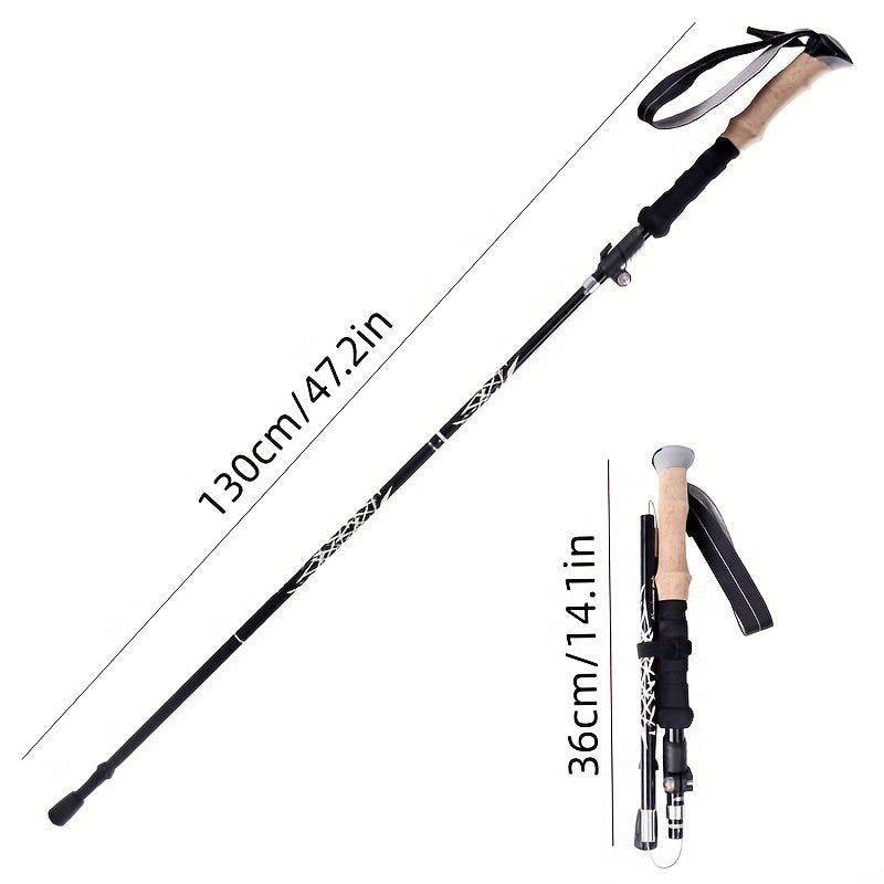 Retractable Folding Hiking Pole Portable Walking Stick