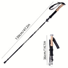 Retractable Folding Hiking Pole Portable Walking Stick