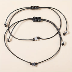 Small Butterfly PU Leather String Bracelet Set For Women