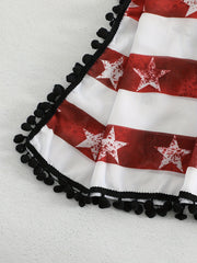 American Flag Print Cover Up Plus Size