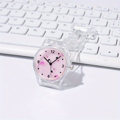 Kids Transparent Flamingo Cartoon Watch