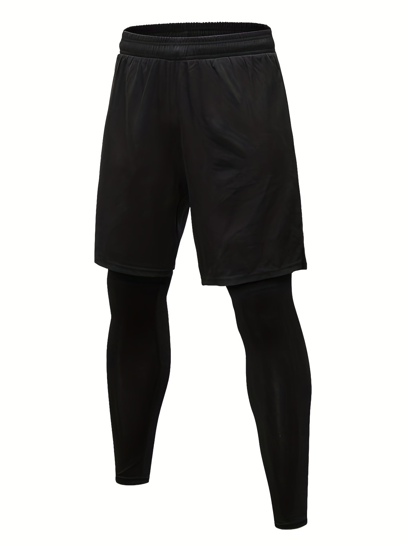 Men's 2 In 1 Running Shorts Quick Dry Athletic Shorts With Liner Leggings