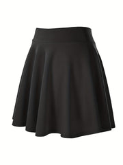 Versatile Skater Mini Skirt Casual Women's Clothing