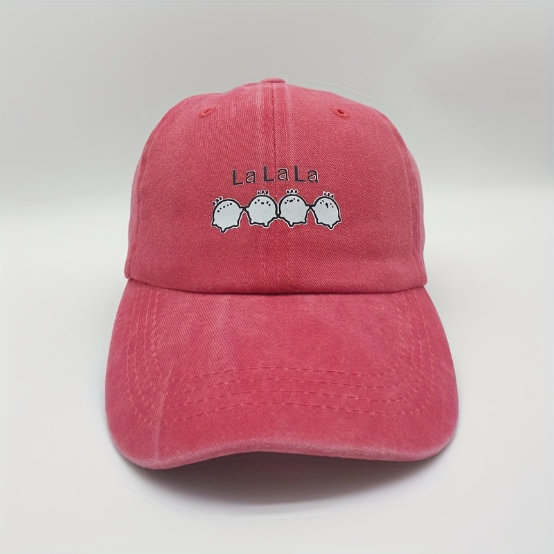 Lalala Pattern Retro Baseball Cap Men's Casual Hat