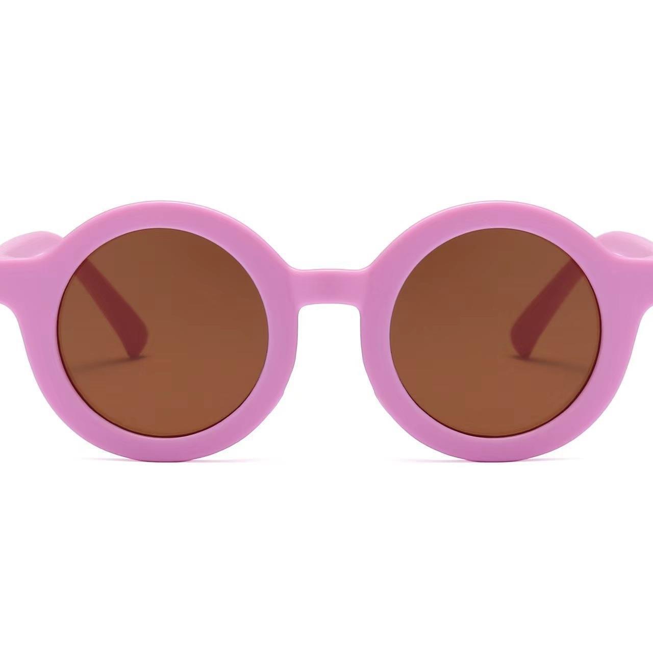 Girl's Round Sunglasses Bright Colors Sun Protection Summer Outdoor Sports