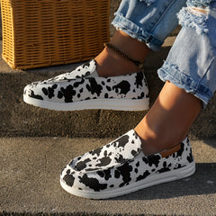 Women's Flat Canvas Shoes Casual Anti-skid Slip On Lightweight Loafers