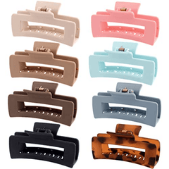 8 Pcs Large Hair Claw Clips for Women Matte Banana Clips