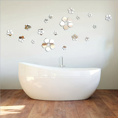 3D Flower DIY Wall Decoration Silvery