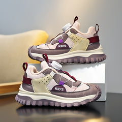 Boy's Durable Sports Shoes Slip Resistant Lace Up Sneakers