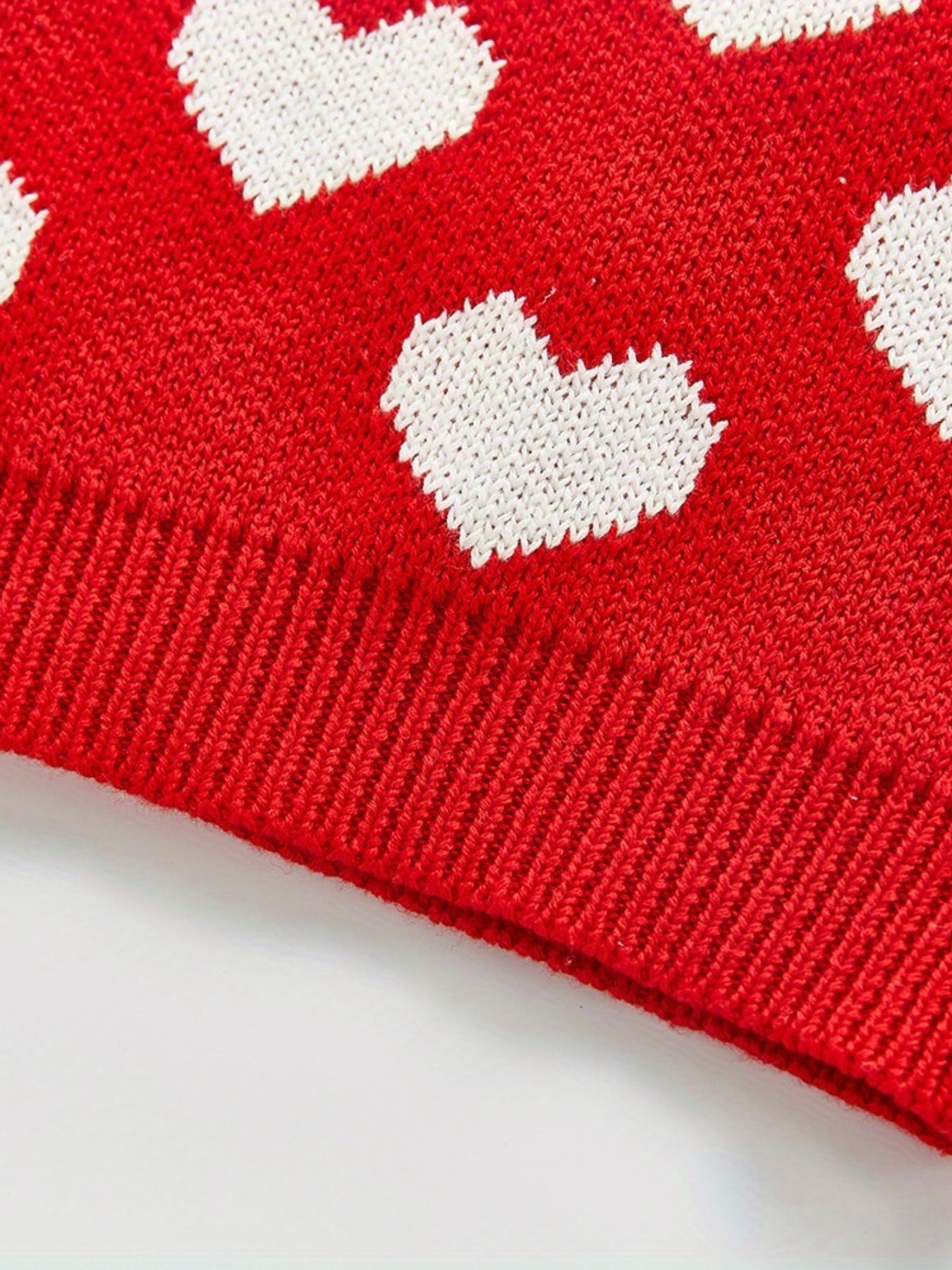 Baby Heart Graphic Knit Sweater Coat For Winter Fall Top