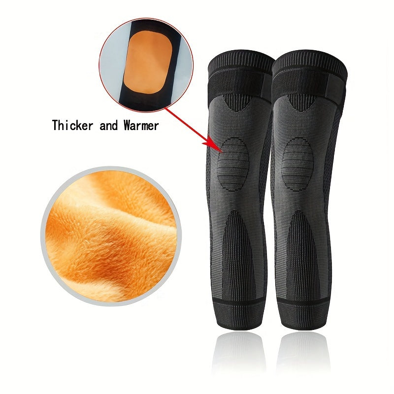 Thickened Wool Lined Knee Warmers Cashmere Knee Pads Support Pads