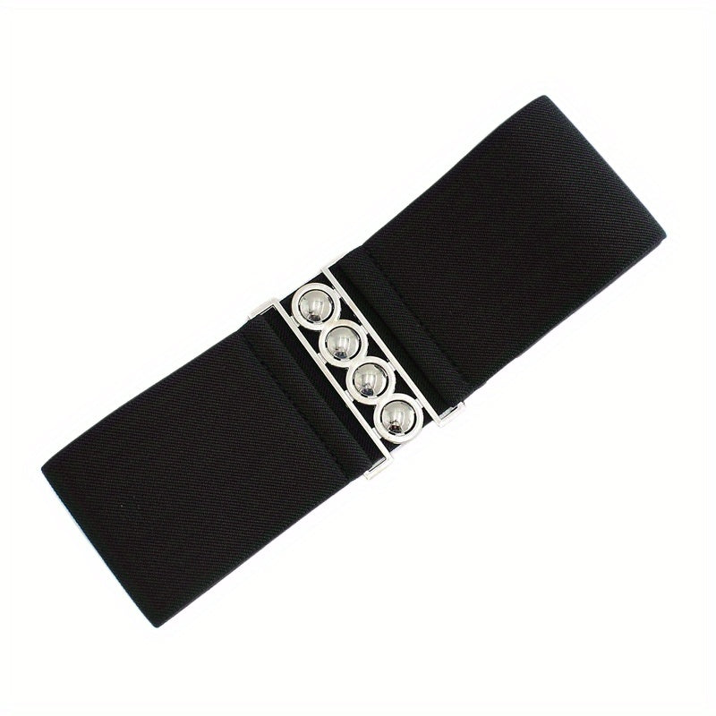 Wide Belt Casual Elastic Waistband Dress Girdle For Women