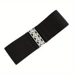 Wide Belt Casual Elastic Waistband Dress Girdle For Women