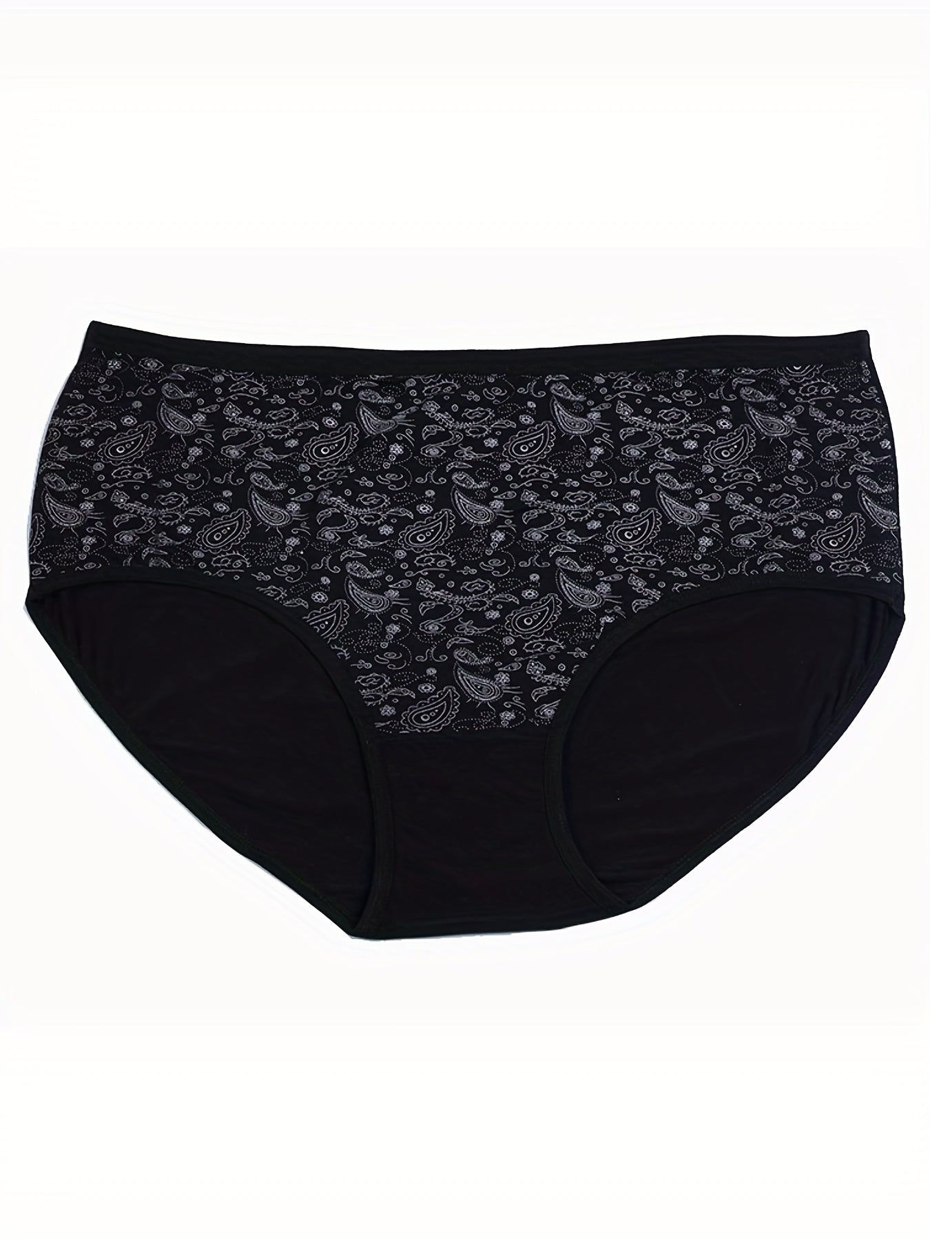 5-Piece Women's Plus Size Paisley Print Panty Set