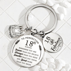 18th Birthday Keychain Stainless Steel Creative Accessory Boys Girls