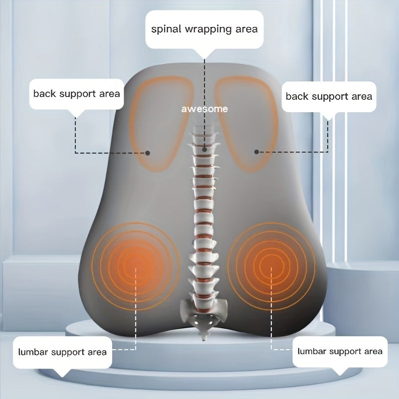 Memory Foam Neck & Lumbar Support Pillow Soft & Removable Cover