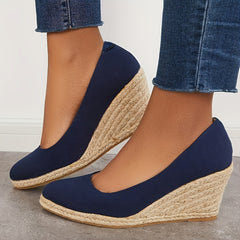 Women's Wedge Heel Closed Toe Espadrilles Sandals