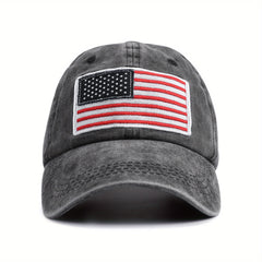 American Flag Baseball Cap Patriotic Washed Hat Vintage Design