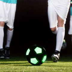 6pcs Set Machine Sewing Soccer Ball, Reflective PU Football Glow In The Dark