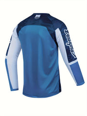 Camouflage Men's Cycling Jersey Long Sleeve V Neck Top