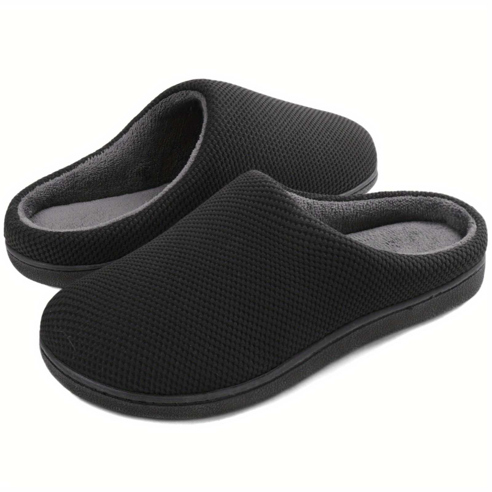 Men's Plush Slip On Slides Cozy House Slippers