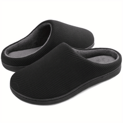 Men's Plush Slip On Slides Cozy House Slippers