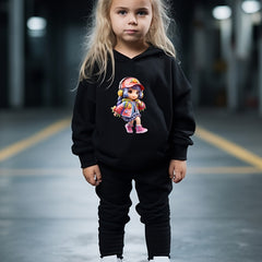 OERYUI Girls Boys Dance Girl Print Hoodies Pants Set For Spring