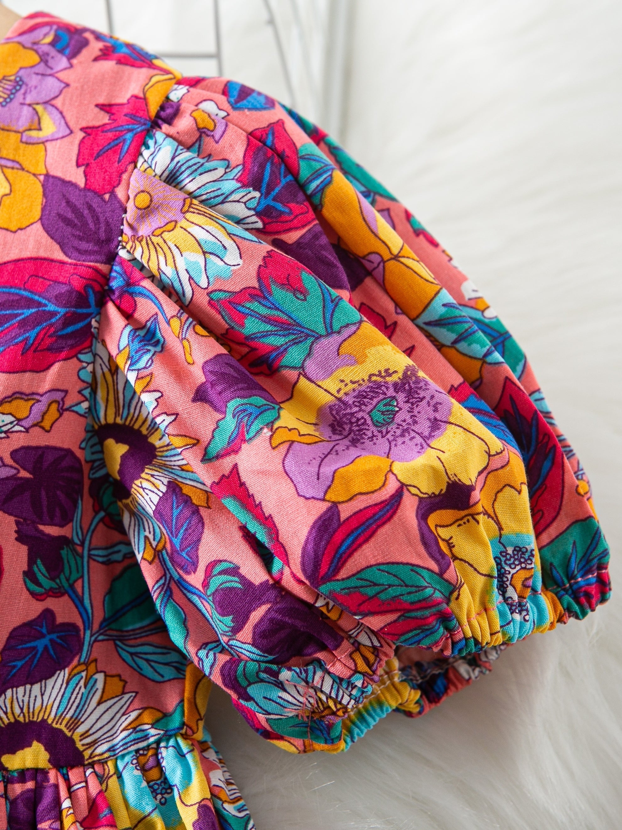 Girl's Floral Princess Dress Summer Style