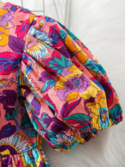 Girl's Floral Princess Dress Summer Style