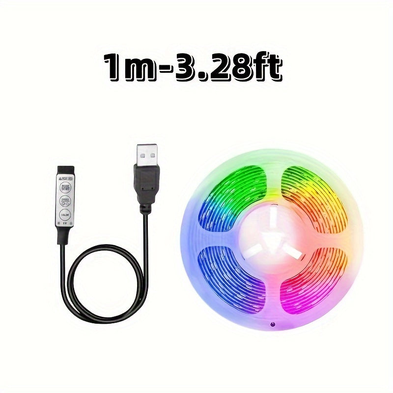 RGB LED Strip Light 5050 2835 Flexible with 3 Button Controls
