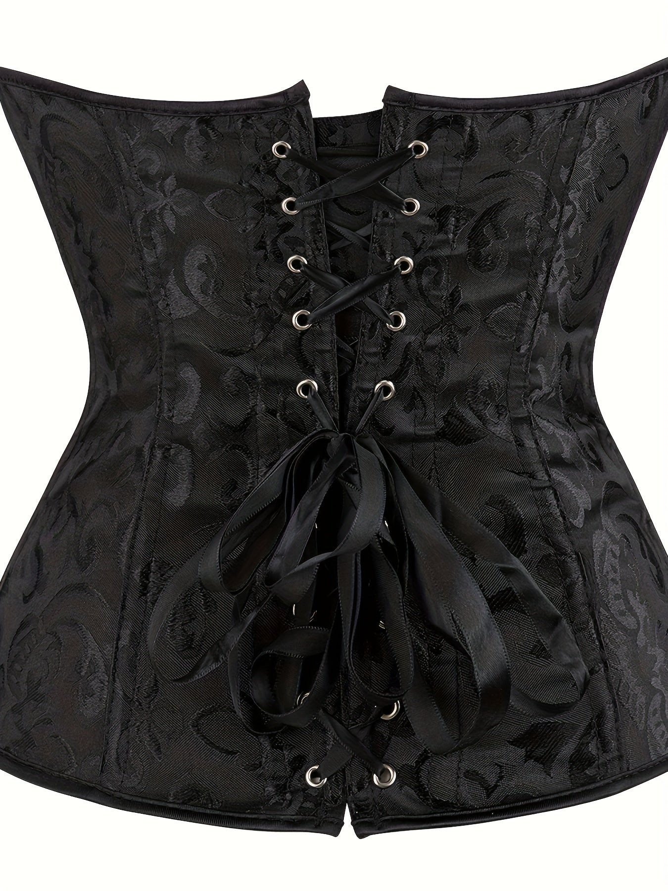 Strapless Corset Bustier Tummy Control Body Shaper Lace Up Slimmer