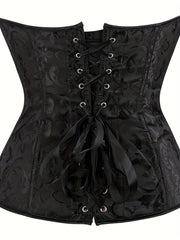 Strapless Corset Bustier Tummy Control Body Shaper Lace Up Slimmer
