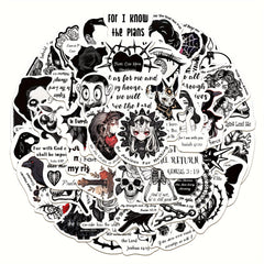 50pcs Gothic Stickers for Laptops Notebooks DIY Projects