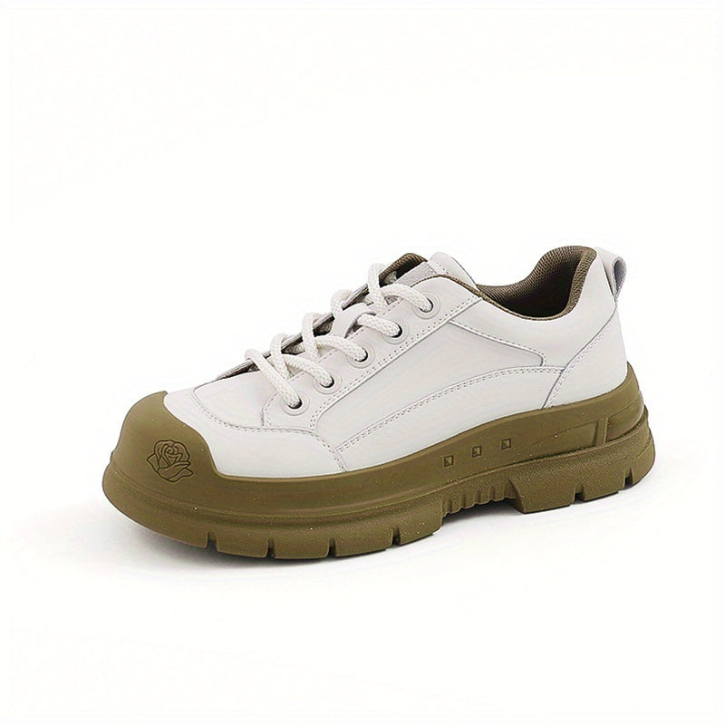 Women's Rose Flower Embossed Platform Sneakers