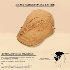 Adjustable Mens Peaked Cap With Letter Embroidery - Outdoor Sport