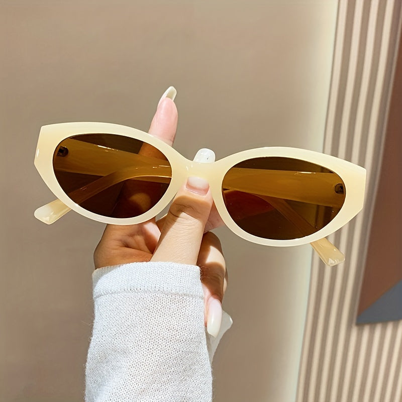 Y2K Cat Eye Oval Sunglasses UV400 Sun Shades
