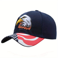 Eagle American Flag Embroidered Peaked Cap Baseball Cap