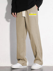 Letter Print Mopping Pants Men's Casual Joggers For All Seasons
