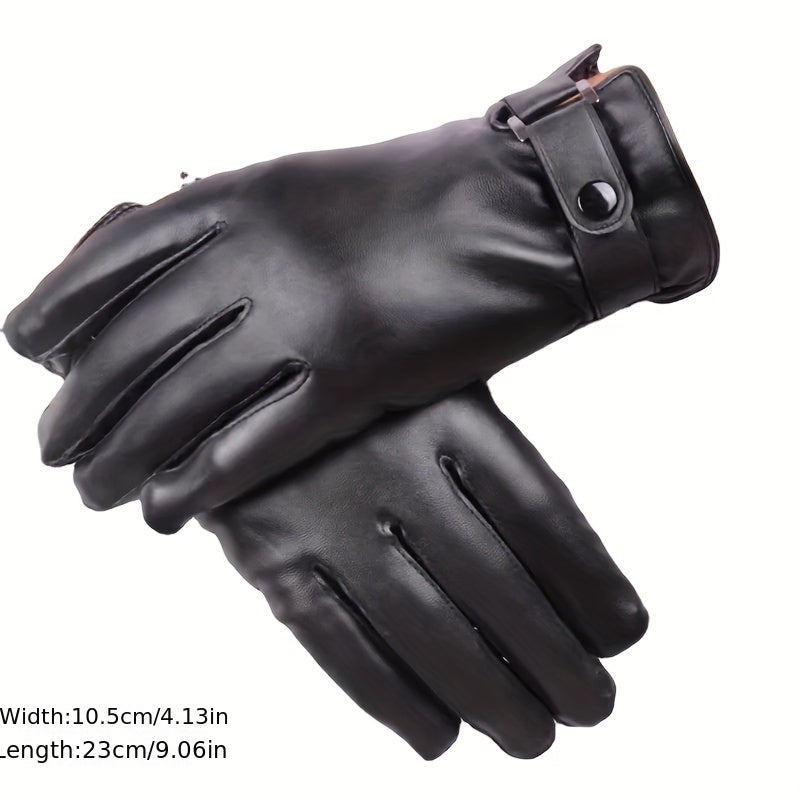 Men's Plush Winter Gloves Waterproof Warm Outdoor Skiing Cycling