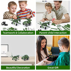 166pcs Military Series Model Building Blocks Educational Toys