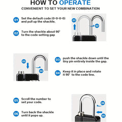 4 Digit Waterproof Outdoor Padlock for School Lockers & Cabinets