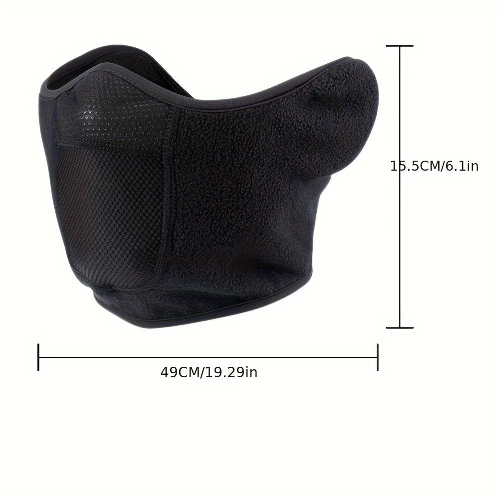 Winter Fleece Neck Warmer and Face Mask for Running Skiing Cycling