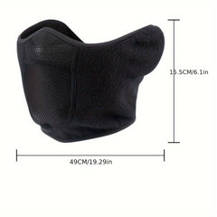 Winter Fleece Neck Warmer and Face Mask for Running Skiing Cycling