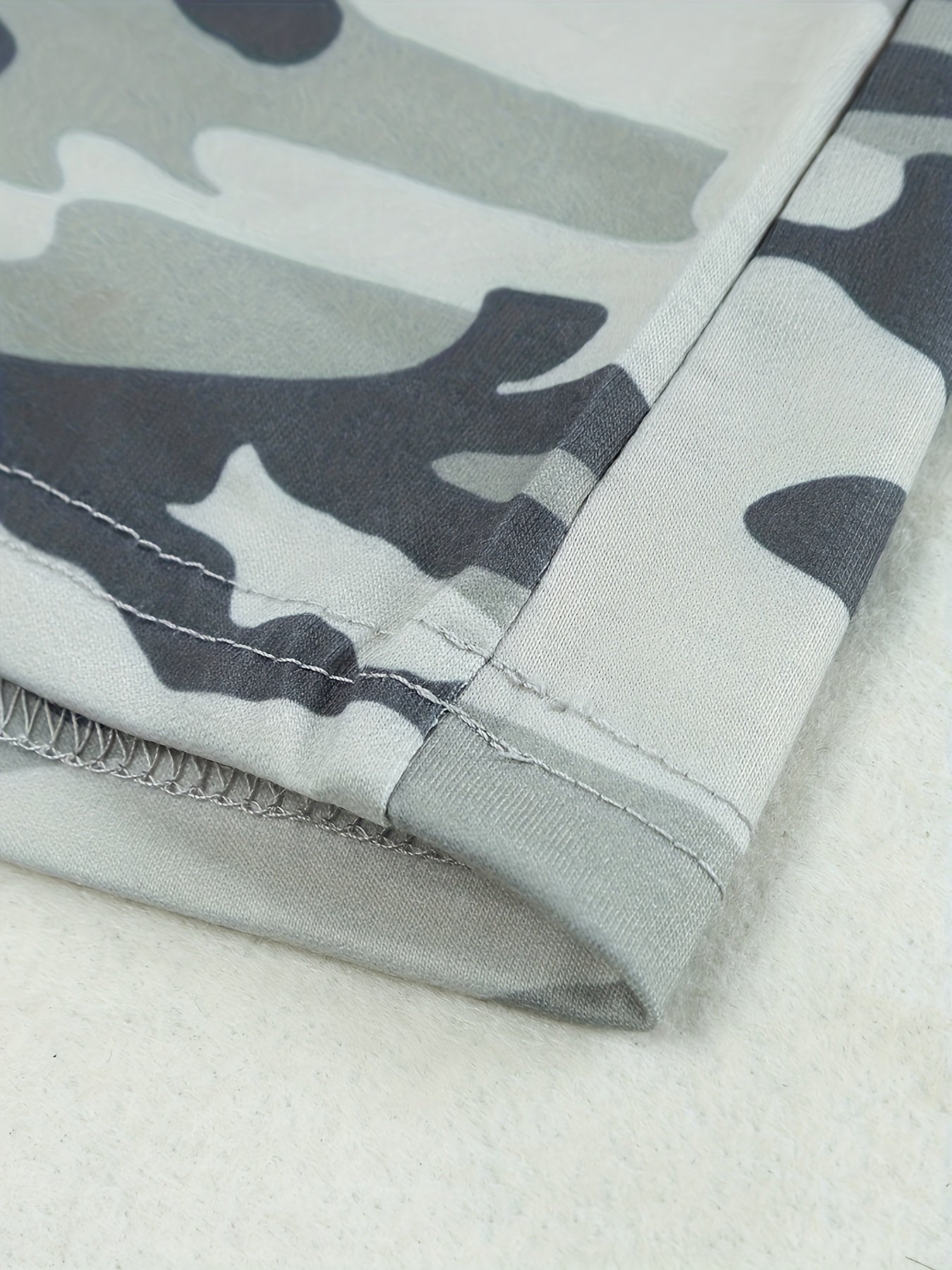 Camouflage Print Crew Neck T shirts With American Flag T shirts